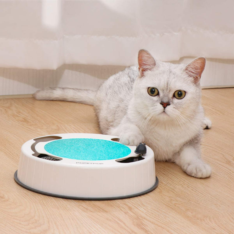 [Australia] - POPETPOP Interactive Cat Toy with Electronic Rotating Mouse and Scratching Pad for Pet Cat Kitten Play Fun Excercise 