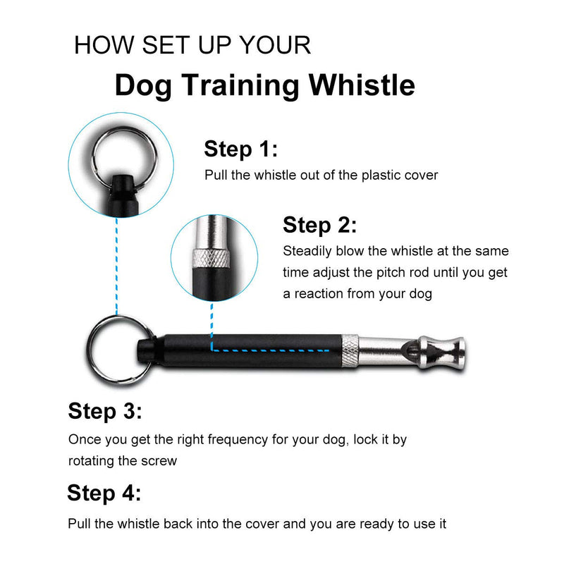 [Australia] - ALmall Dog Whistle to Stop Barking, Adjustable Frequency Ultrasonic Sound Dog Training Whistle Silent Dog Bark Control with Free Premium Quality Lanyard style #2 