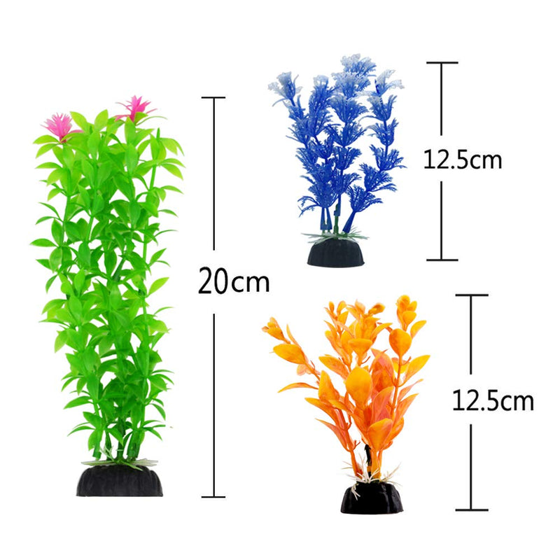 [Australia] - CousDUoBe Aquarium Decorations 21 Pack Lifelike Plastic Decor Fish Tank Plants,Used for Household and Office Aquarium Simulation Plastic Hydroponic Plants 21-Pack（Maximum 7.8 inches） 