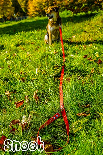 SNOOT 10m towing leash, dog leash, 2 carabiners & D-ring, black, very stable, dirt and water repellent - PawsPlanet Australia