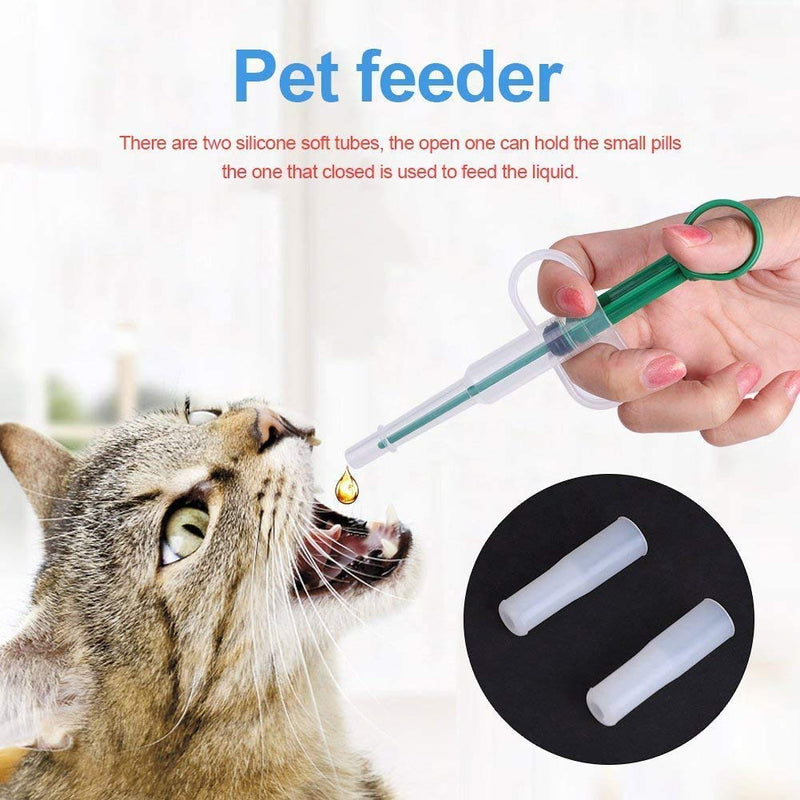 IBLUELOVER 2pcs Pet Medicine Feeder Dog Cat Pill Tablet Feeder Syringe Medicine Dispenser Capsule Feeding Tool Reusable Pet Nursing Shooter with Soft Tips for Cat Dog and Baby Animals - PawsPlanet Australia