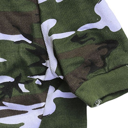 [Australia] - DroolingDog Dog Clothes Dog Camo Tee Shirts Camouflage T Shirt Pet Apparel for Dogs Medium (5.5-8.8lb) green 