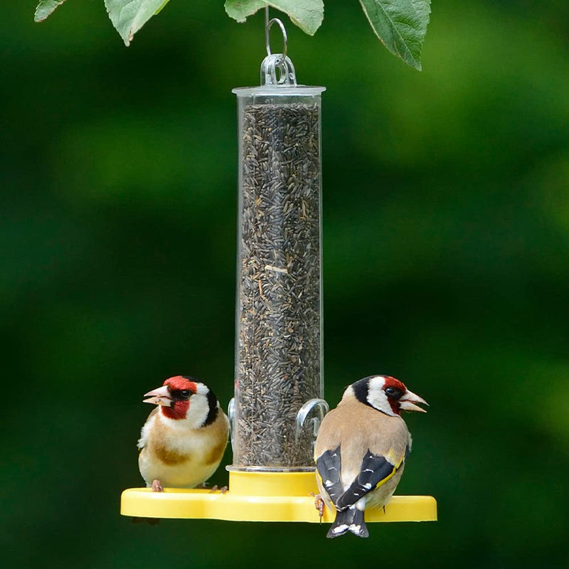 Niger Seed Bird Feeder - Goldfinch Finder - ideal for offering niger seeds that goldfinches love. Ready-filled! 1 Holds 75g of niger seed, Length 18cm - PawsPlanet Australia