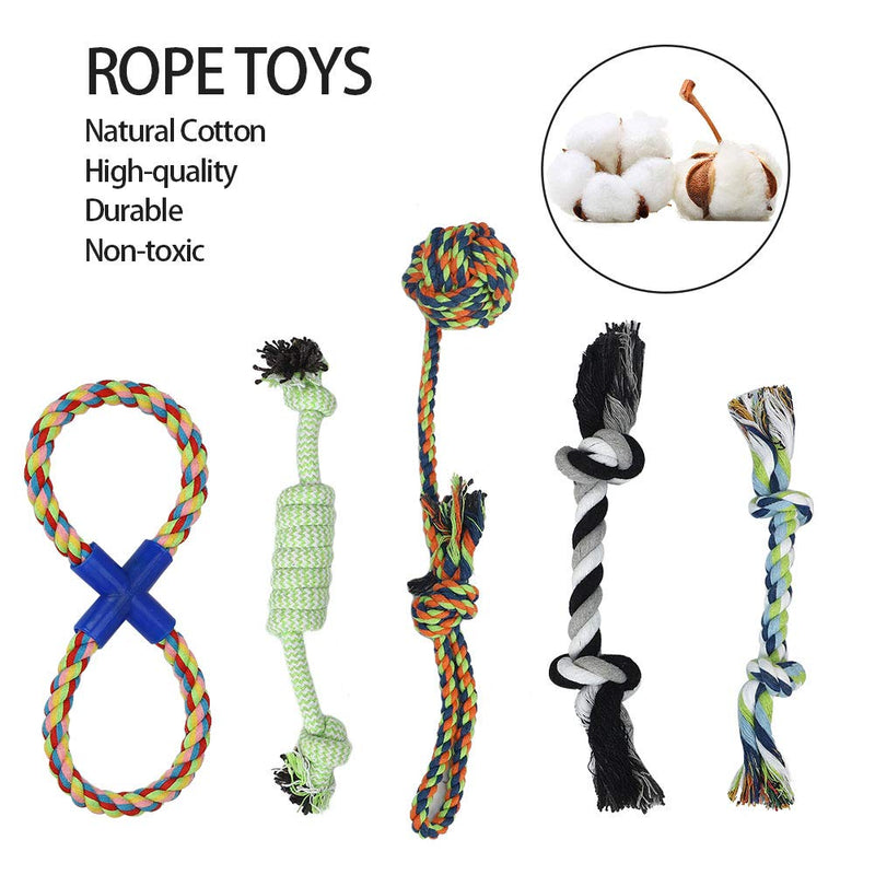 7 Pcs Dog Chew Toys Dog Rope Toys- Puppy Toys from 8 Weeks - Dog Toys for Boredom Dog Squeaky Toys- Puppy Teething Toys Dog Gift Set - PawsPlanet Australia