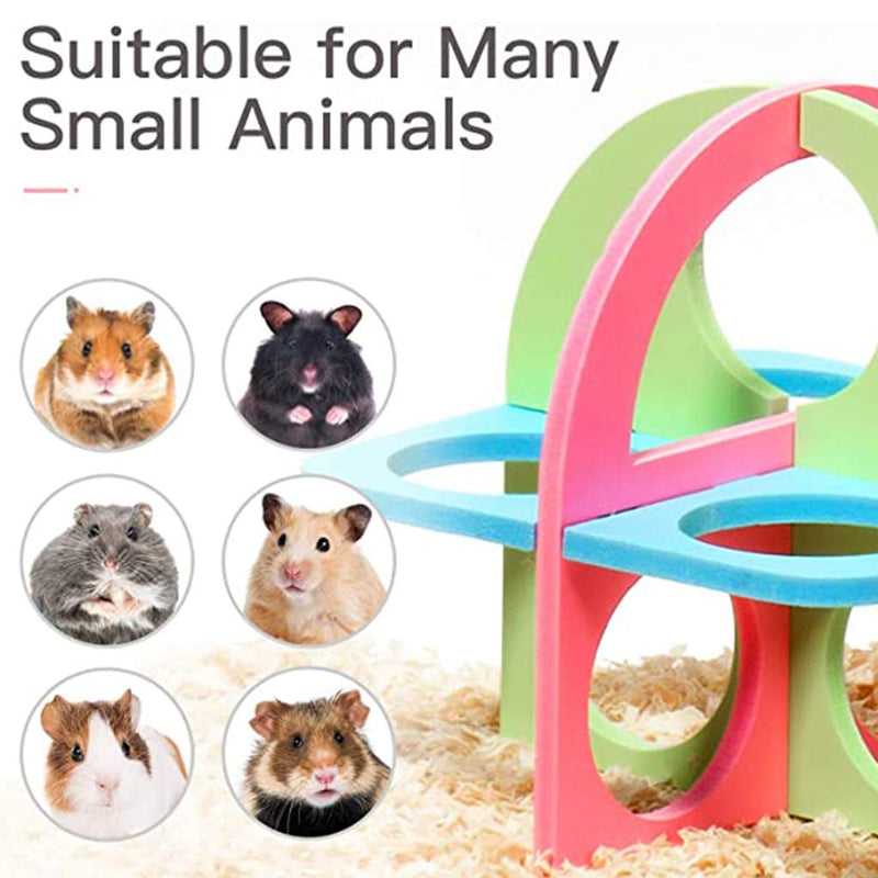 BK Fudid Hamster Chew Toys, Hamster Exercise Wheel Guinea Pigs Toys Hamster Accessories Wood Hamster Houses - PawsPlanet Australia