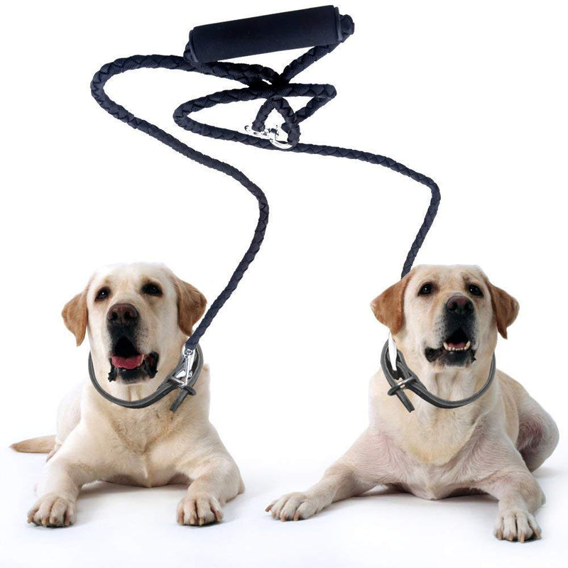 ADOGO® Dog Lead Splitter,No-Tangle Double Dog Leash for Walking and Traning 2 Dogs (Black) Black - PawsPlanet Australia