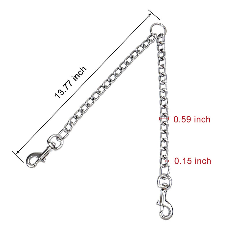 [Australia] - Mogoko Meatal Double Dog Leash Coupler, Tangle Free Stainless Steel Dog Pet Leash Splitter, Two Dog Walking Leash 