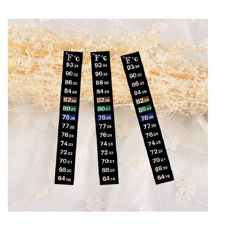 10 Pcs Traditional Stick-on Aquarium Thermometers Temperature Strip,Aquarium Adhesive Crystal Thermometer Sticker for Fish Tank/Kombucha,Easy to Read,Use and Install - PawsPlanet Australia