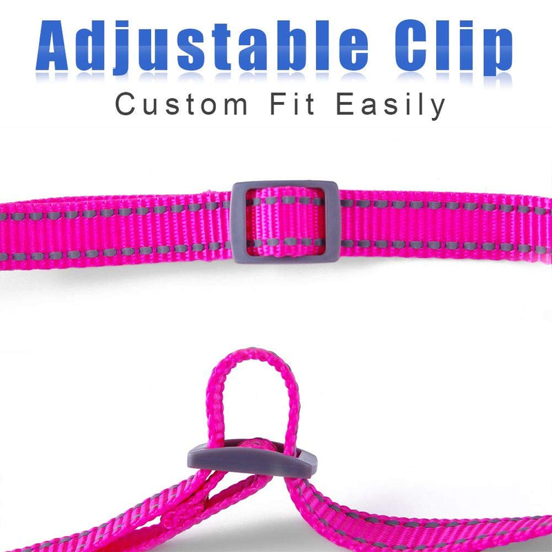 [Australia] - AIR Dog Harness Leash Set, Puppy Leash Harness, No-Choke Dog Harness, Mesh Dog Harness, Comfortable Dog Harness, Plus 4 ft Reflective Dog Leash with Padded Handle S(Neck 9-15 in, Chest 13-20 in) Rose 