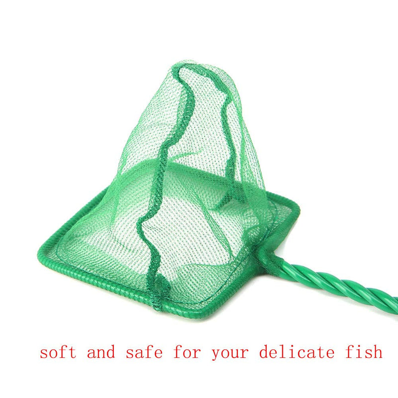 [Australia] - SOBAKEN PIVBY Aquarium Net Small Fish Catch Nets Nylon Fine Mesh Nets with Plastic Handle - Green Pack of 4 