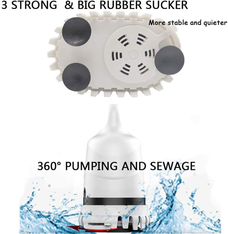 [Australia] - LNIDEAS 340~660GPH Submersible Water Pump,Aquarium Pump with 4.2ft Power Cord,Ultra Quiet Fountain Pump for Aquarium, Fish Tank, Pond, Fountain, Statuary 340GPH 