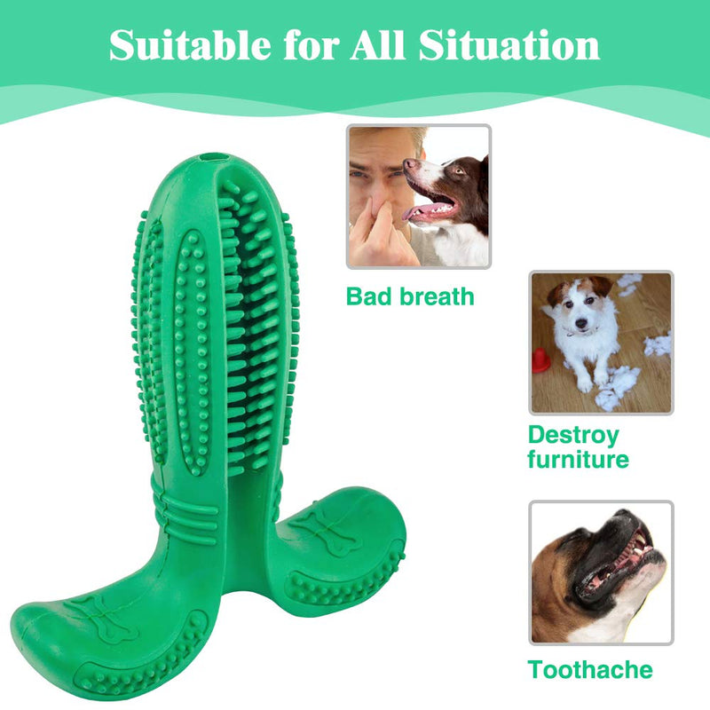 Dog Toothbrush, Dog Chew Toy Indestructible Natural Rubber Teeth Cleaning DIY Stick, Puppy Health Toothbrush Oral Massager for Medium Large Dogs, Puppy Dental Care Brushing Teeth Cleaning - PawsPlanet Australia