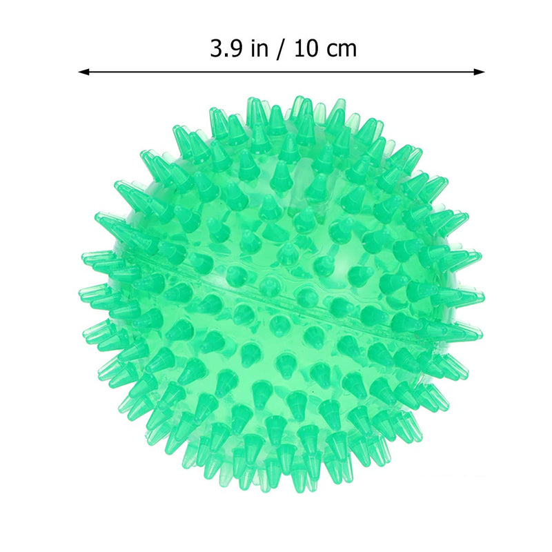 UEETEK Dog Toy Squeakers Ball Spikey Ball Squeaky Ball with High Bounce 10cm(Green) - PawsPlanet Australia