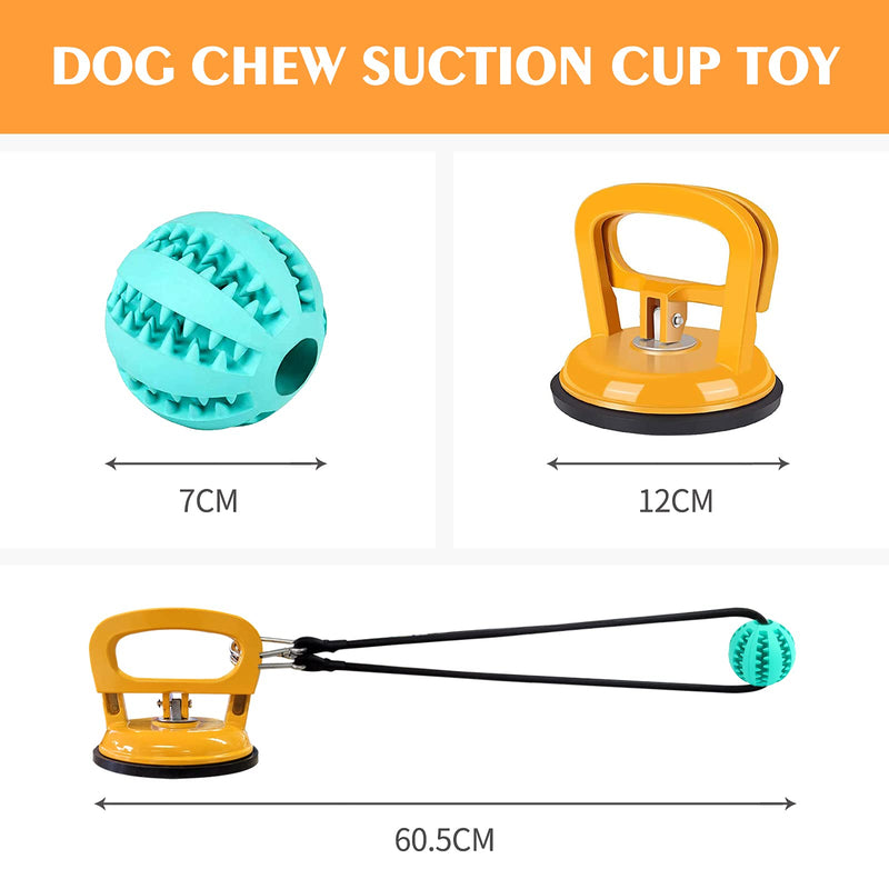 Geahod Upgrades Blue Dog Suction Cup Toy Dog Chew Toy Dog Toys for Aggressive Chewers Large Breed Suction Cup Dog Toy for Dog Tug Toy Interactive Dog Toys Indestructible Dog Puzzle Toys Blue ball - PawsPlanet Australia