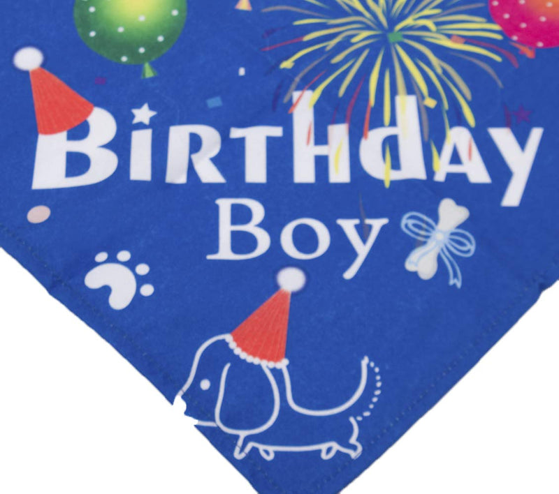 ADOGGYGO Dog Birthday Bandana Hat Set Dog Puppy Birthday Party Supply Dog Bandana Boy Girl Puppy Birthday Hat Scarf for Small Medium Dog Pet Blue Scarf & Hat - PawsPlanet Australia