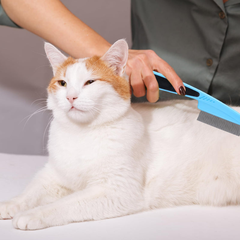 Lice Comb Pack of 3 Flea Comb Dogs Fine Teeth Flea Comb for Cats with Long Short Handle Cat Comb Flea Comb Flea Comb for Effectively Against Fleas and Lice for Removing Dandruff - PawsPlanet Australia