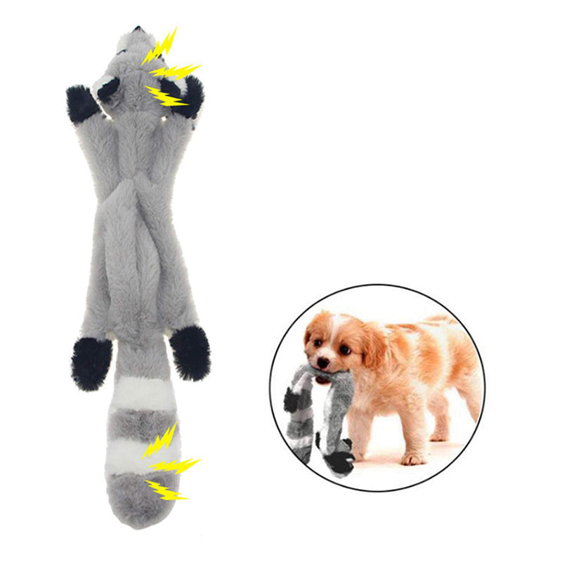 TUAKIMCE No Stuffing Dog Toy, 2 Pack Stuffing Free Dog Chew Toys Set with Squirrel and Raccoon Plush Squeaky Plush Dog Chew Toys for Medium and Large Dogs - PawsPlanet Australia