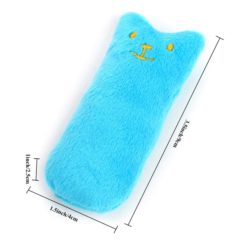 AnCoSoo Catnip Toys for Cats, 5 Pack Cat Plush Scratch Playing Chewing Teeth Cleaning with strong catnip fish, Pillow Pet Catnip Grinding Chew Toys 01 - PawsPlanet Australia