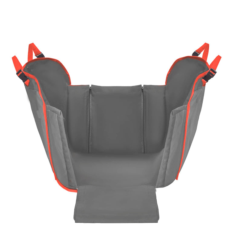 Dog blanket for back seat TRIP1, car seat protector for medium, small dogs and puppies - waterproof, non-slip and scratch-resistant, car seat cover for back seat against dirt, stains and water (gray) grey - PawsPlanet Australia