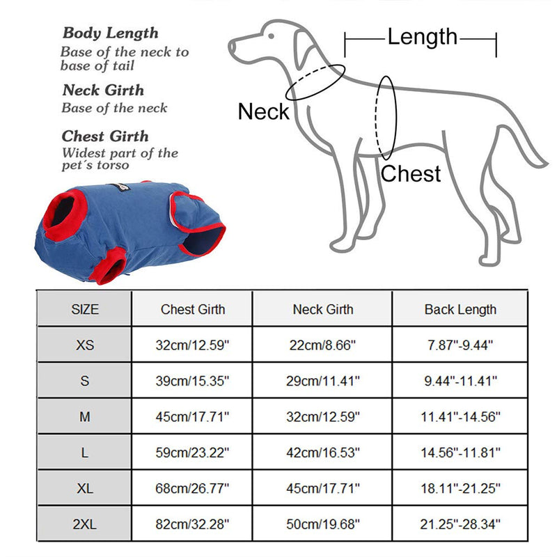 Recovery Suit for Dogs Cats After Surgery, Recovery Shirt for Male Female Dog Abdominal Wounds Bandages Cone E-Collar Alternative, Anti-Licking Pet Surgical Recovery Snuggly Suit, Soft Fabric Onesie S Blue - PawsPlanet Australia