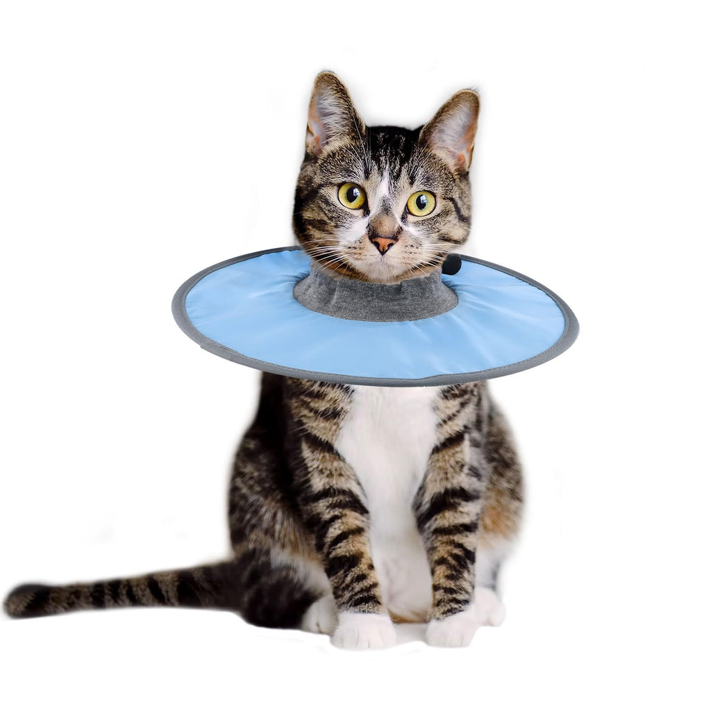 Recovery Collar for Cats, Adjustable Protective Cat Recovery Collar Waterproof Elizabethan Collar for Kittens Puppies After Surgery to Stop Licking Wounds (Blue) - PawsPlanet Australia