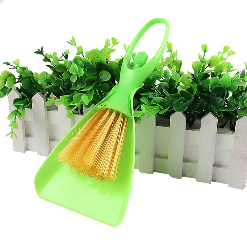 GZGZADMC 2-in-1 Dustpan Set Mini Desktop Sweep Cleaning Brush Small Broom Dustpan Set for Table, Office Desk, Keyboard, Car, Camping, Dog, Cat - Ergonomic Brush Design - PawsPlanet Australia