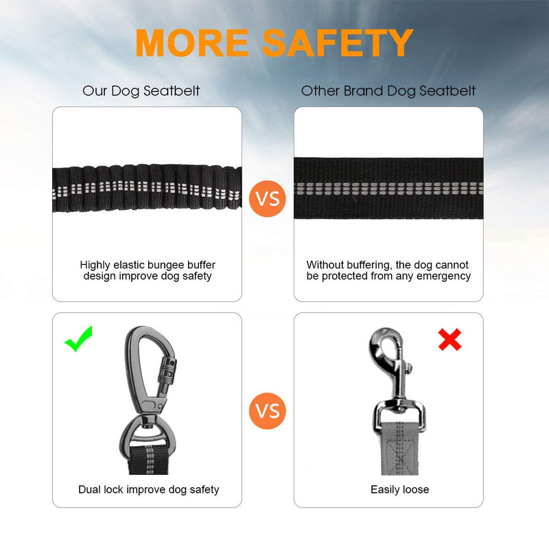 [Australia] - led day Dog Car Harness Dog Seat Belt Adjustable 3-in-1 Cat Pet Dog Car Safety Belt with Hook Latch & Seatbelt Buckle 