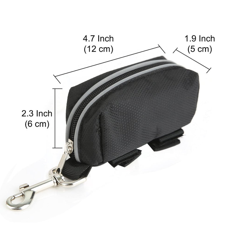 Vivifying Dog Poop Bag Holder Leash Attachment, Waste Bag Dispenser with Durable Hook for Dog Walking, Running, Hiking (Black) - PawsPlanet Australia