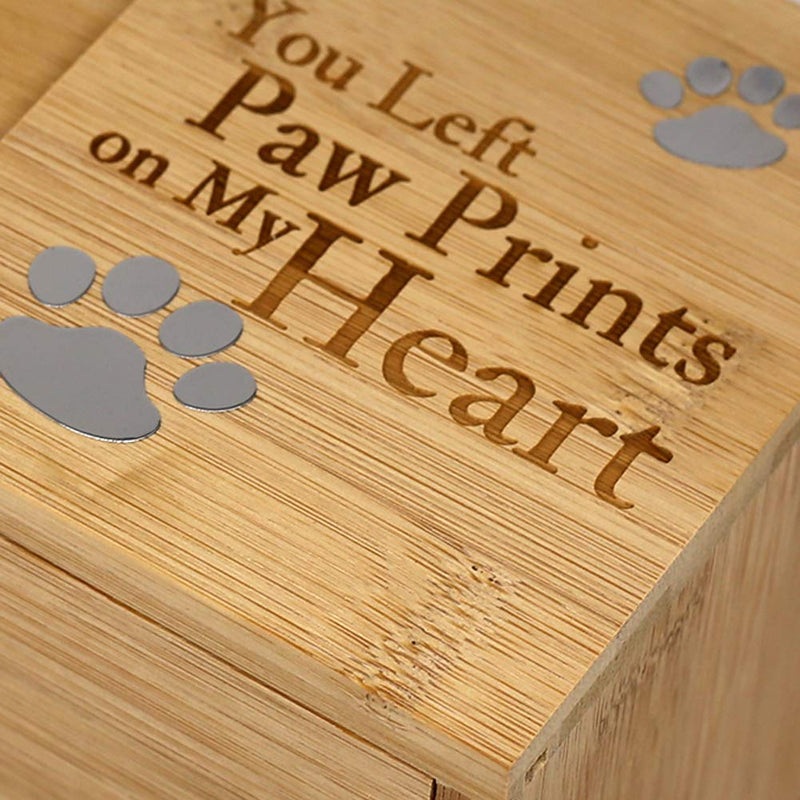 [Australia] - ENBOVE Pet Urns,Photo Frame Funeral Cremation Urns,Ash Urns for Dogs, Small Animal Urn,Burly Wood Keepsake Memorial Urns（6.3 X 4.3 X 4.3 ） 