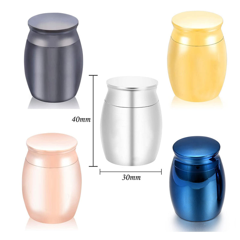 Small Urns Mini Cremation Human Ashes Holder Stainless Steel Memorial Keepsake Ash Funeral Urn for Pet Small Ashes Urns for dog pet Black - PawsPlanet Australia