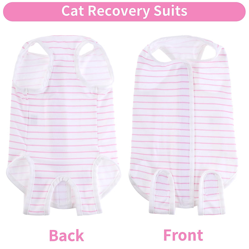cobee Professional Cat Recovery Suit for Abdominal Wounds or Skin Diseases, Cat Surgery Recovery Suit Soft E Collar Cone Alternative Cat Onesie for Cats (Pink, Size M) - PawsPlanet Australia