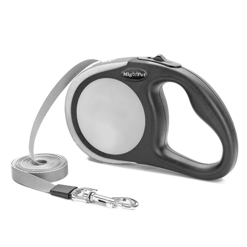 [Australia] - MigooPet Heavy Duty Retractable Dog Leash-16ft Strong & Durable Walking Leash for S to L Dogs up to 45/115 lbs, Upgraded Lock System, Non Slip Grip, Tangle Free Medium-Large Sized Dogs Grey 