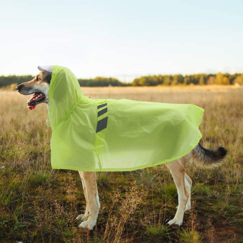 [Australia] - BINGPET Dog Raincoat for Small to Large Dogs - Waterproof Pet Rain Jacket with Hood ¨C Reflective/Lightweight Rain Poncho Yellow M 