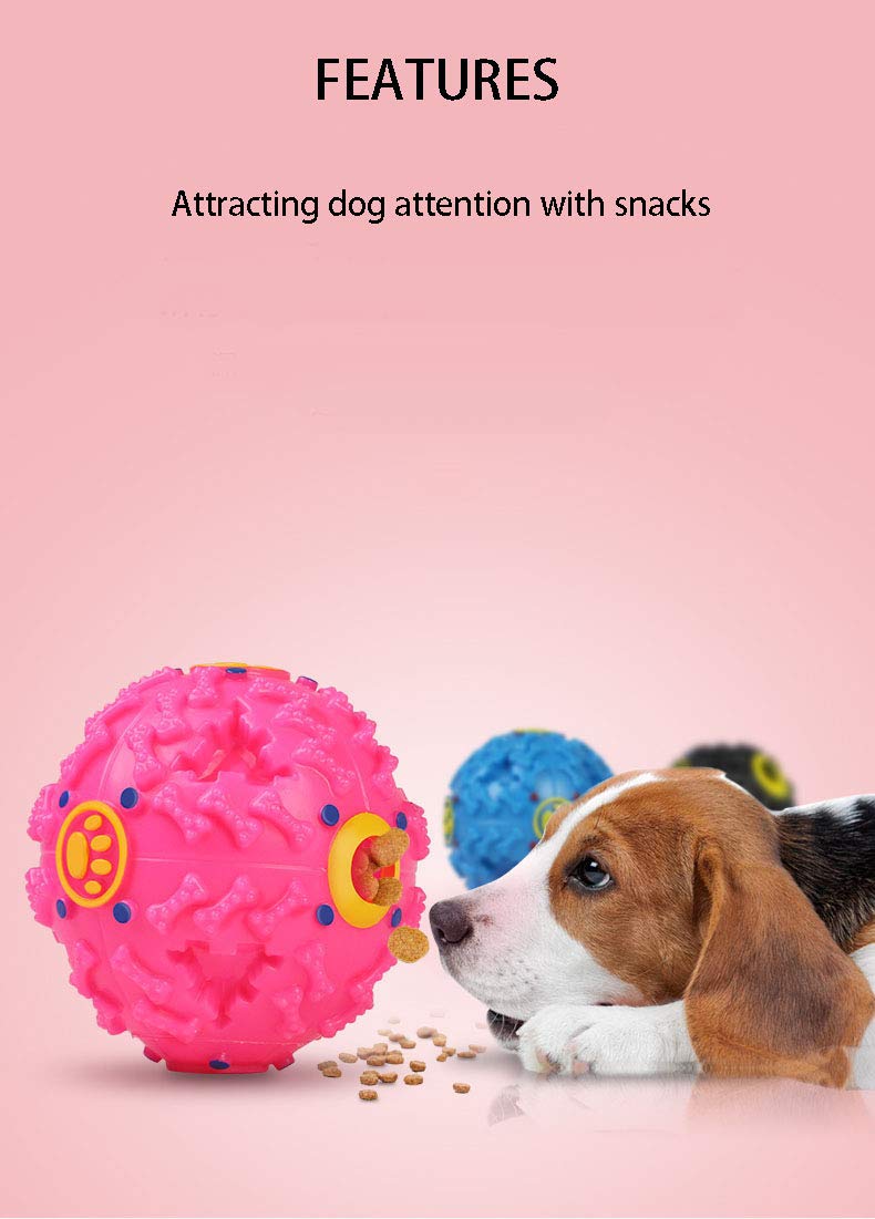 YFOX Pet dog toy ball rubber chew toy ball sound toy ball bite for dog teeth cleaning/chewing/distribution food/interaction - PawsPlanet Australia