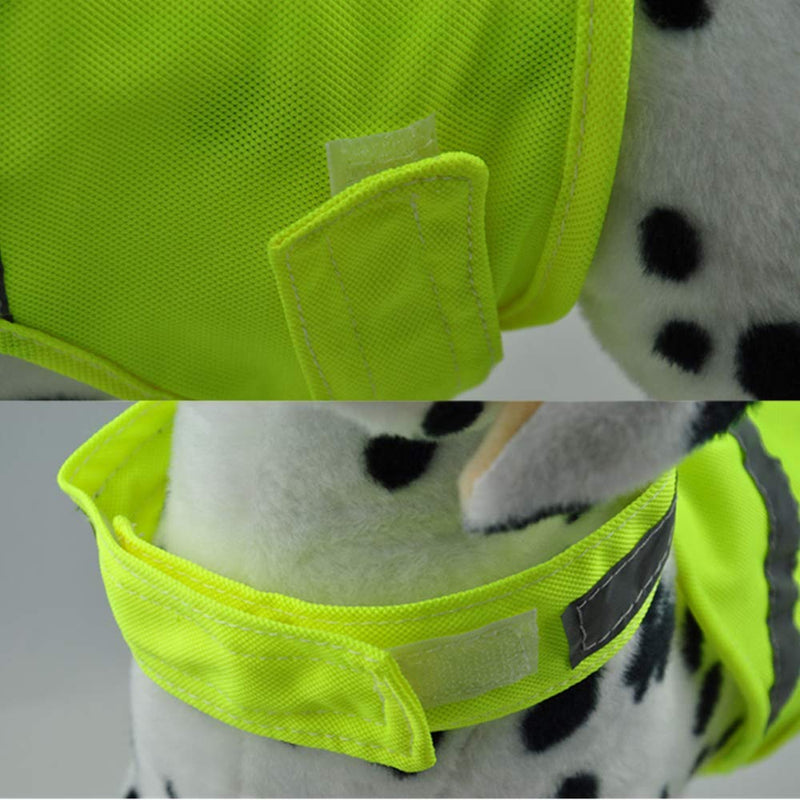 N\C High Visibility Dog Reflective Vest Safety Dog Vest Reflective Clothing Tape M Fluorescent Green 1PCS - PawsPlanet Australia