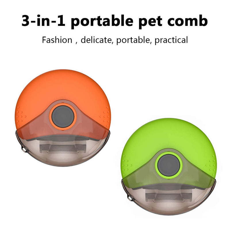 Three in One Multifunctional Pet Combs (2-PCS) | Soft and Compact Combs for Owners to Fondle and Comfort Pets, Gently Clean Pets' Body, Make Fluffy Hair - PawsPlanet Australia