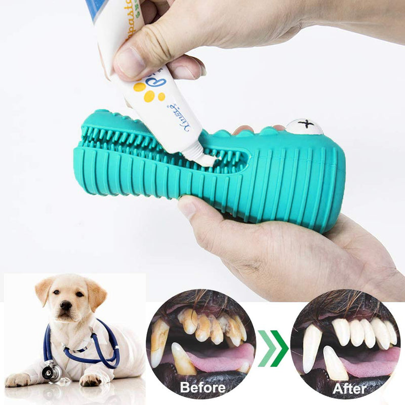 EZSMART Dog Toys Indestructible Squeaky Dog Toothbrush Teething Boredom Interactive Dog Chew Toys for Teeth Cleaning for Medium Large Breed Aggressive Chewer - PawsPlanet Australia