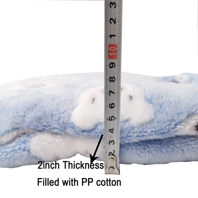 Littledropet Thick Fleece Ferret Sugar Gliders Hammock Pouch Sack Swing Hanging Bed for Rat Guinea Pig Squirrel and Other Small Animal L(13.7inch) Blue - PawsPlanet Australia