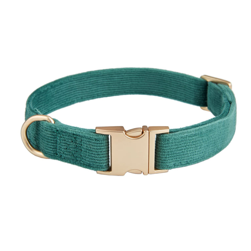 YUDOTE Ultra Soft Dog Collar Natural Cotton Cord for Small Dogs with Sensitive Skin, Green S (Pack of 1) Green - PawsPlanet Australia