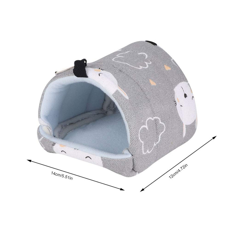 14*12cm Pet Hammock, Warm Soft Pet Canvas Hanging Bed Hammock House Durable Pet Sleeping Mat Pad House Nest for Small Hamster Parakeet Cockatiel Lovebird Budgie Finch Canary(Gray Rabbit) Gray Rabbit - PawsPlanet Australia