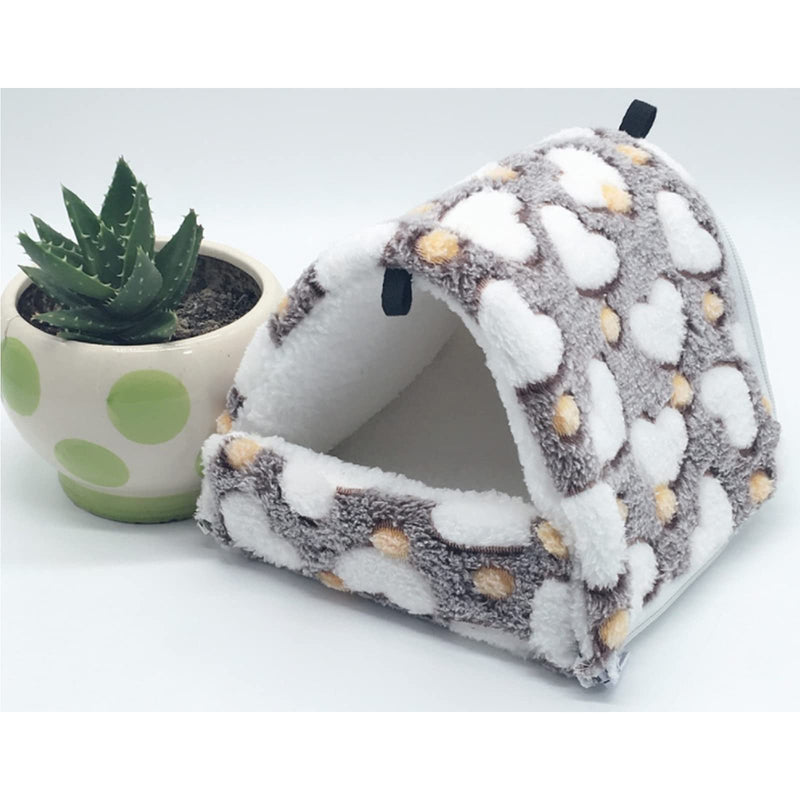 2 Pieces Small Pet Cage Hammock Guinea Pig Bed Hideout, Warm Rat Hammock Bed Bunkbed Sugar Glider Hammock Guinea Pig Cage Accessories Bedding for Squirrel Rat Hedgehog Chinchilla Nest Tent (Coffee) Coffee - PawsPlanet Australia