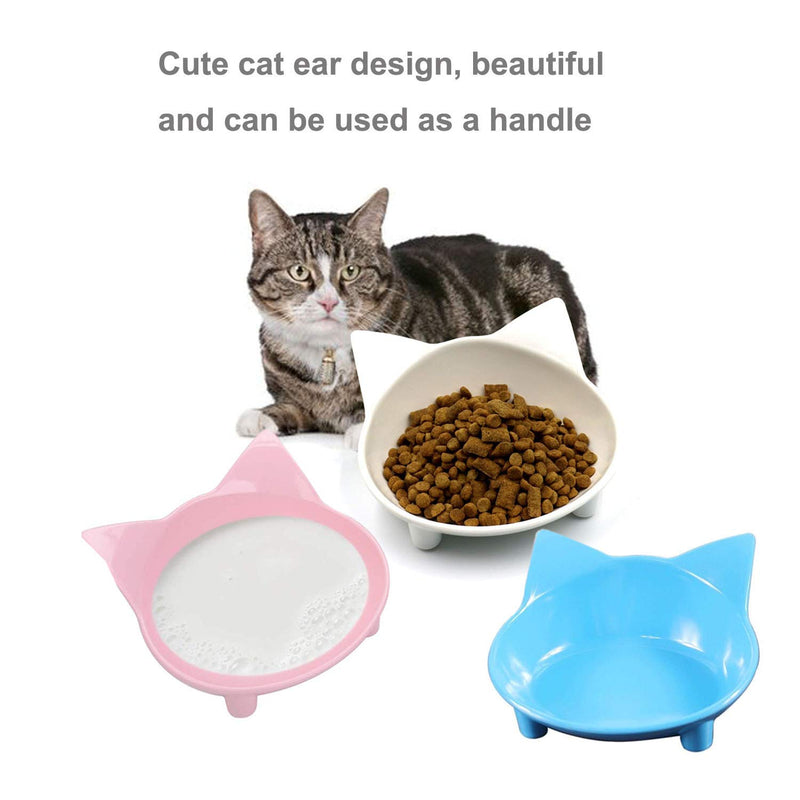 SUOXU Cat Bowls, Anti-slip Multi-purpose Pet Feeding Bowl,Pet Water Bowl Cat Feeding Bowl, 3-Pack Color Cat Dish Cat Food Bowl 3pcs - PawsPlanet Australia