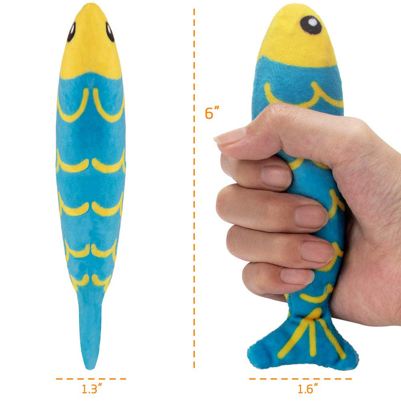 [Australia] - AWOOF Catnip Toys for Indoor Cats, Natural Catnip Cat Toys Kitten Toys - 8 PCS Fish Cat Toys Set for Boredom 