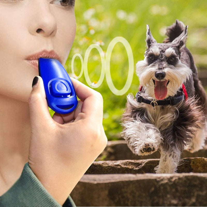 Symphonyw Dog Training Clickers, 4PCS Dog Whistle Clicker 2 in 1 Whistle and Clicker Pet Training Tools with Wrist Strap - PawsPlanet Australia