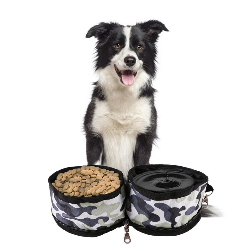 FancyWhoop Collapsible Dog Bowl Set,Waterproof  Travel Bowl Portable for Pet Dogs Cats Food Water Drinking Feeder Outdoors Travel Camping Hiking - PawsPlanet Australia