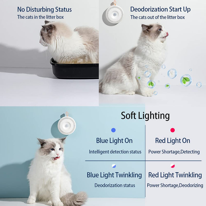 PetWoW Cat Litter Deodorizer Stink Smell Odor Eliminator Deodorization Rate 80% Dust Absorption for Pet House Litter Box Bathroom Kitchen with 7-Days Battery Automatic and Intelligent Function - PawsPlanet Australia