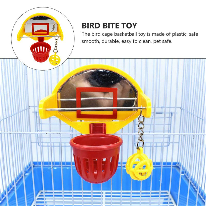 VILLCASE Bird Intellective Toy-Mini Basketball Toys Funny Parrot Training Toys Chew Activity Toy Cage Accessories for Budgie Parakeet Canary - PawsPlanet Australia