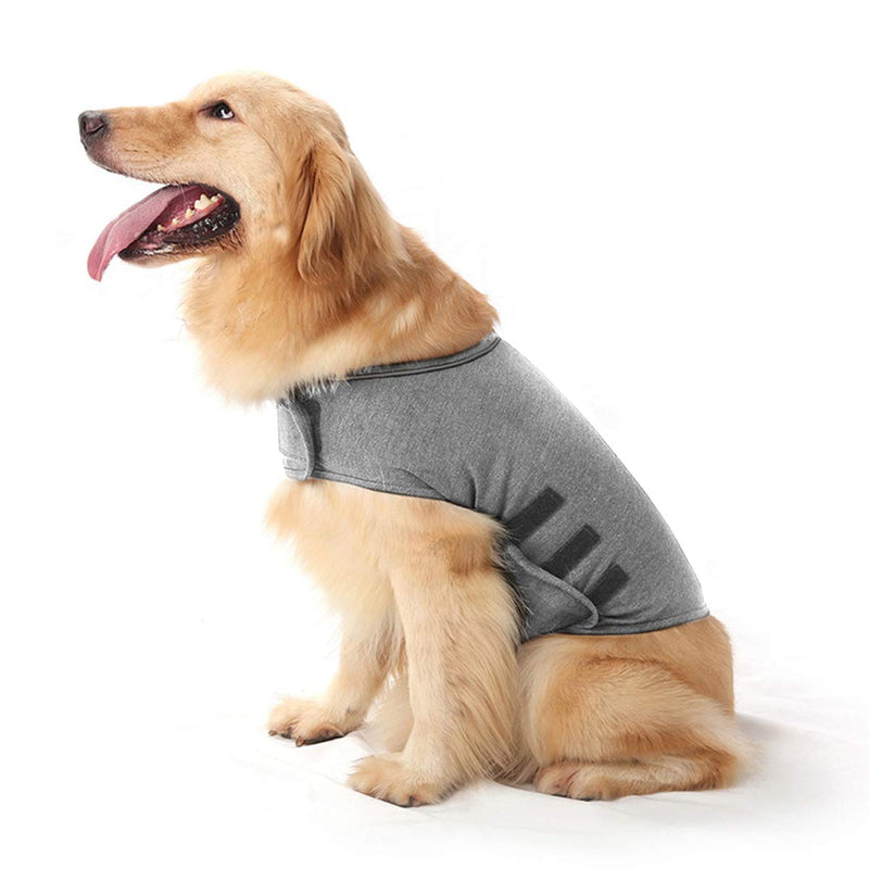 Gojiny Dog Anxiety Jacket Calming Coat Thunder Anxiety Stress Relief Light Gray S - PawsPlanet Australia