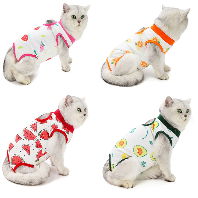 Komate Kitten Professional Surgical Cat Recovery Suit Cat Clothes for Abdominal Wounds Skin Diseases After Surgery E-Collar Alternative Kittens Physiological Clothes Anti Licking (Avocado, S) Avocado - PawsPlanet Australia