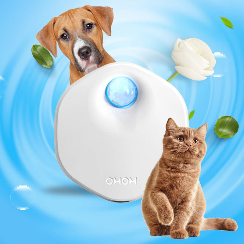 Pet Deodorate Litter Box Odor Genie, Auto On/Off, Way Better Than Deodorizer or Neutralizer, Reduce Litter Dust, for All Kinds Cat Toilet，Dog Toilet,Car，Wardrobe (White, Classic) - PawsPlanet Australia